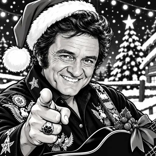 Johnny Cash illustrated artwork