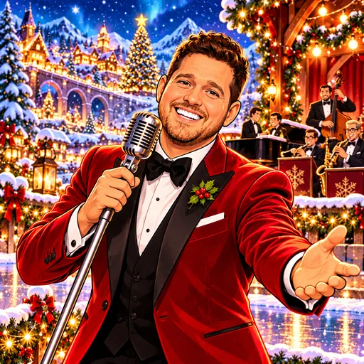 Michael Buble illustrated artwork