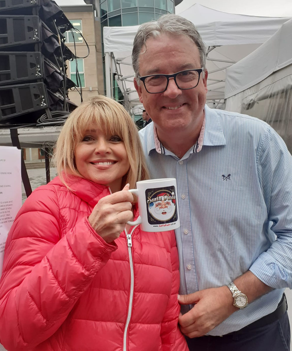 Duncan Wood and Christine Talbot TV Personalities - Santa Radio Celebrity Mugshots