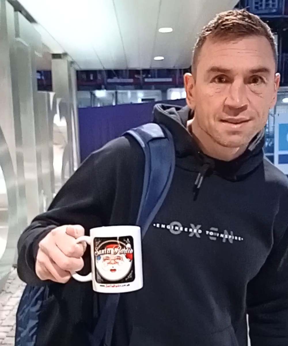 Kevin Sinfield - Santa Radio Celebrity Guest Mugshot
