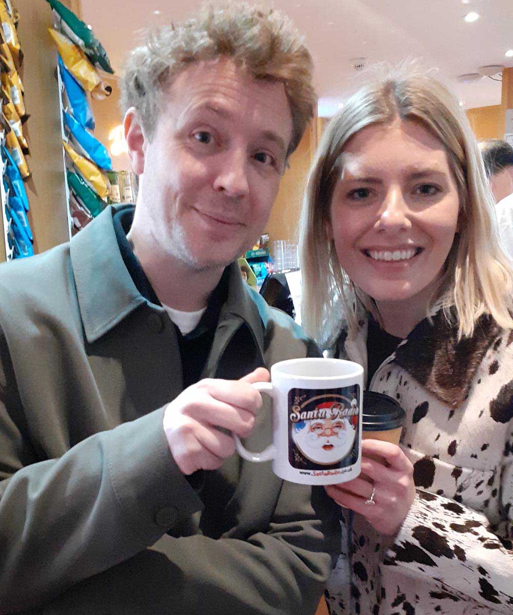 Matt Edmondson & Mollie King - Santa Radio Celebrity Guest Mugshot